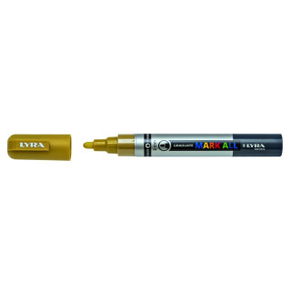 Lyra Mark All Rotulador Permanente - Multisuperficie - Punta Redonda - 2mm - Color Oro