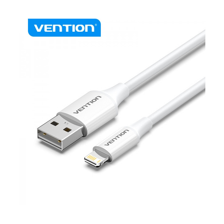Vention Cable USB Macho a Lightning Macho 3A - 1m - Color Blanco