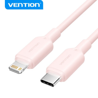 Vention Cable USB 2.0 Tipo C a Lightning - Niquelado - 27W - 3A - 1M - Color Rosa