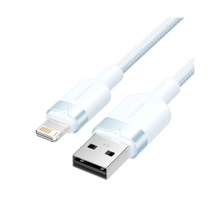 Vention Cable USB-A a Lightning 2.4A - 2m - Trenzado - Color Azul