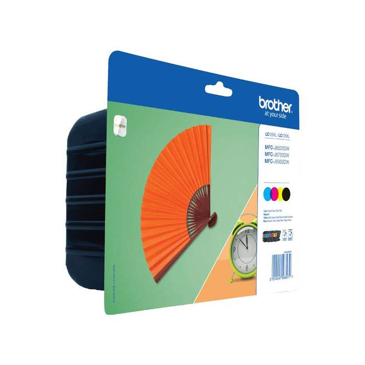 Brother LC129XL/LC125XL Pack de 4 Cartuchos de Tinta Originales - LC129XLVALBP