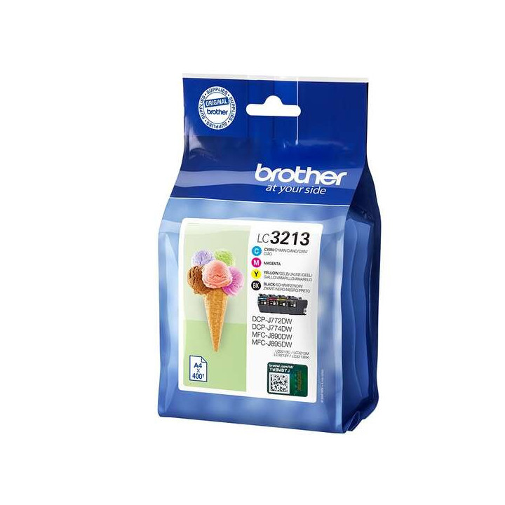 Brother LC3213 Pack de 4 Cartuchos de Tinta Originales - LC3213VAL