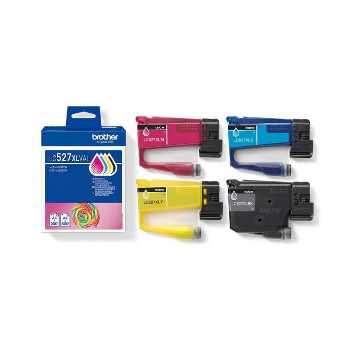 Brother LC527XL Pack de 4 Cartuchos de Tinta Originales - LC527XLVAL
