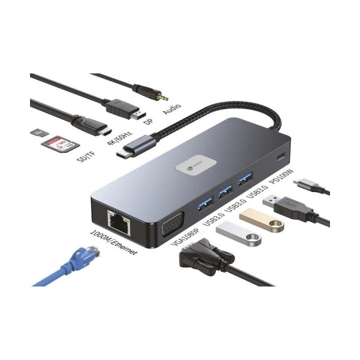 Leotec Adaptador 11 en 1 Plus USB-C a 1xDisplayPort