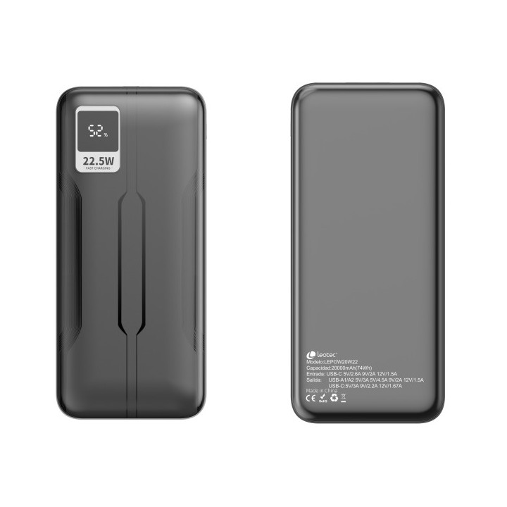 Leotec Powerbank 20.000 mAh PD 22.5W - Color Negro
