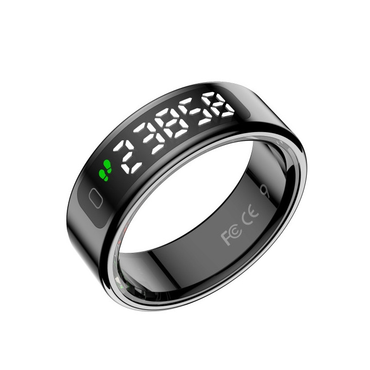 Leotec Anillo Inteligente Kör Mau - Sensor de Rritmo Cardiaco y Acelerometro - Monitor de Sueño - 5ATM - Resistente al Agua -