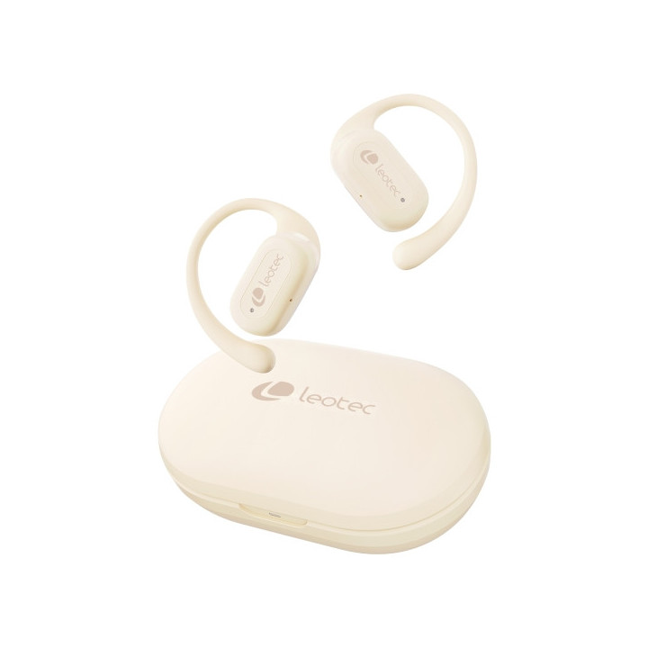 Leotec Open Air Zenith Sport Auriculares Bluetooth 5.4 - Estuche de Carga - 30h Autonomia - Color Blanco