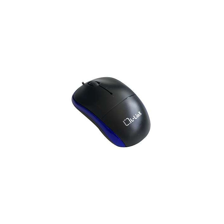 L-Link LL-2080-A Raton Optico USB Negro/Azul 1.2m