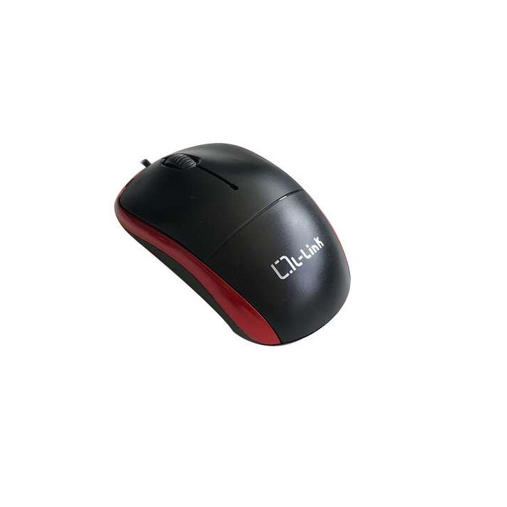 L-Link LL-2080-R Raton Optico USB Negro/Rojo 1.2m