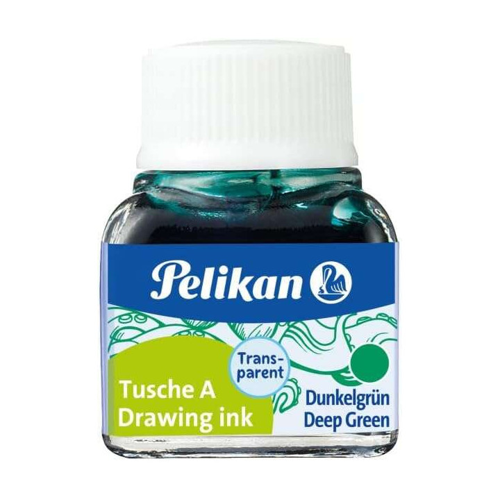 Pelikan Tinta China 523 10ml N.7 - Botella de 10ml - Ideal para Dibujo y Caligrafia - Resistente al Agua y de Secado Rapido - C