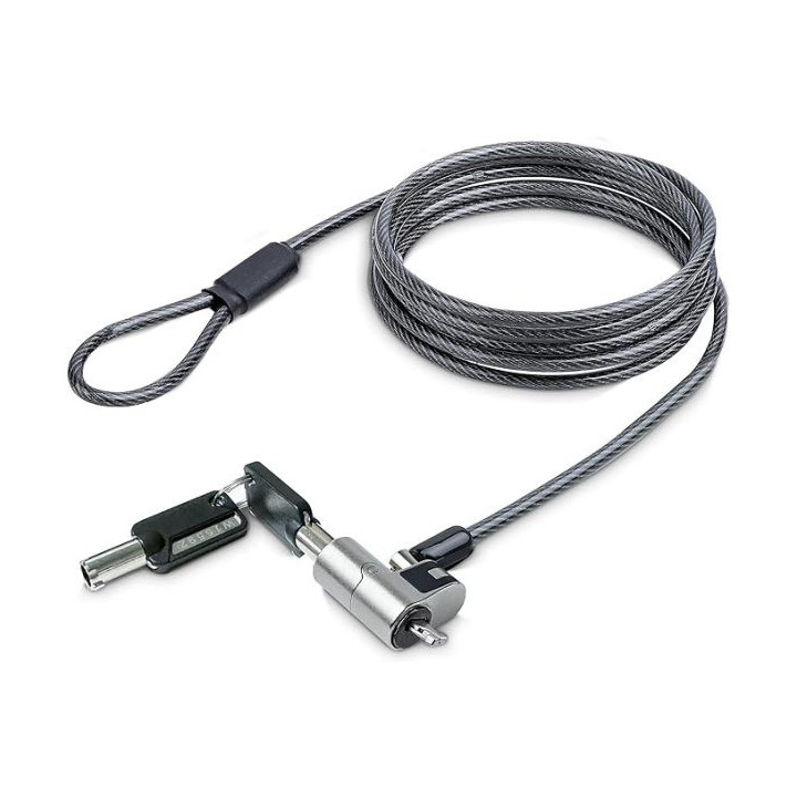 L-Link Cable de Seguridad Nano con Cerradura - Acero Revestido en Vinilo - Compatible con Ranura Nano - Cerradura de LLave