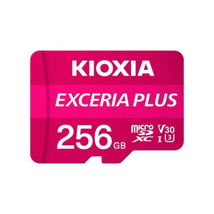 Kioxia Exceria Plus Tarjeta Micro SDXC 256GB UHS-I U3 V30 A1 Clase 10 con Adaptador