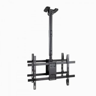 Tooq Soporte de Techo para 2 Pantallas 43-86" - Angulo de Giro 180º - Inclinable - Gestion de Cables - Peso Max. por Pantalla