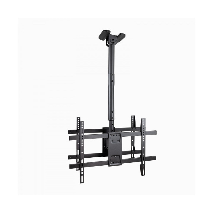 Tooq Soporte de Techo para 2 Pantallas 43-86" - Angulo de Giro 180º - Inclinable - Gestion de Cables - Peso Max. por Pantalla