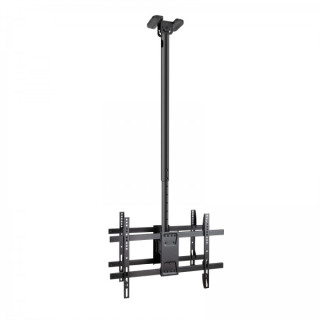 Tooq Soporte XL de Techo para 2 Pantallas 43-86" - Angulo de Giro 180º - Inclinable - Gestion de Cables - Peso Max. por Pantal
