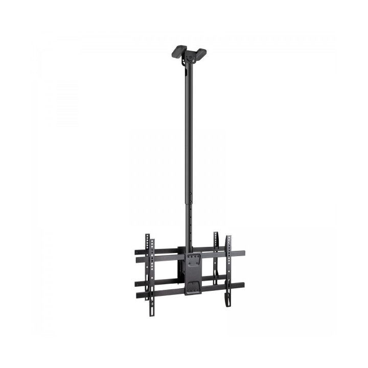 Tooq Soporte XL de Techo para 2 Pantallas 43-86" - Angulo de Giro 180º - Inclinable - Gestion de Cables - Peso Max. por Pantal