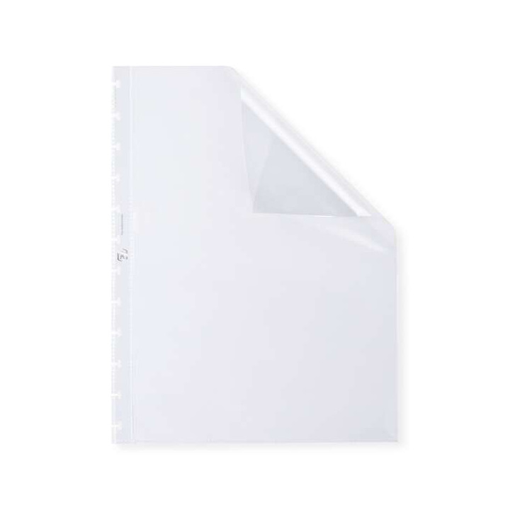 Oxford Variozip Fundas para Carpetas - Tamaño A4 - Material de Piel Naranja Transparente - Cierre con Cremallera - Resistente