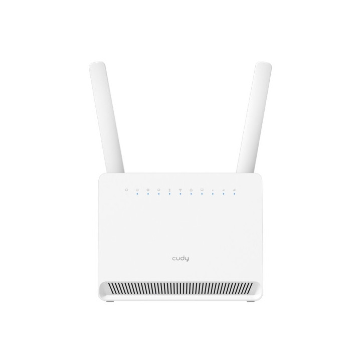 Cudy Router WiFi 4G LTE Cat 12 Gigabit AX3000 - Velocidad hasta 1000Mbps - 4 Puertos - 1 Ranura Nano SIM - Cat 12 - Color Blanc