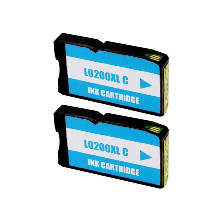 Lexmark 200XL Cyan Pack 2 Cartuchos de Tinta Genericos - Reemplaza 14L0198