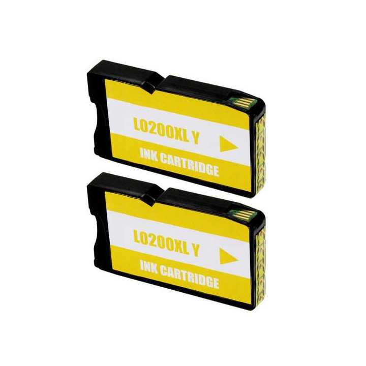 Lexmark 200XL Amarillo Pack 2 Cartuchos de Tinta Genericos - Reemplaza 14L0200