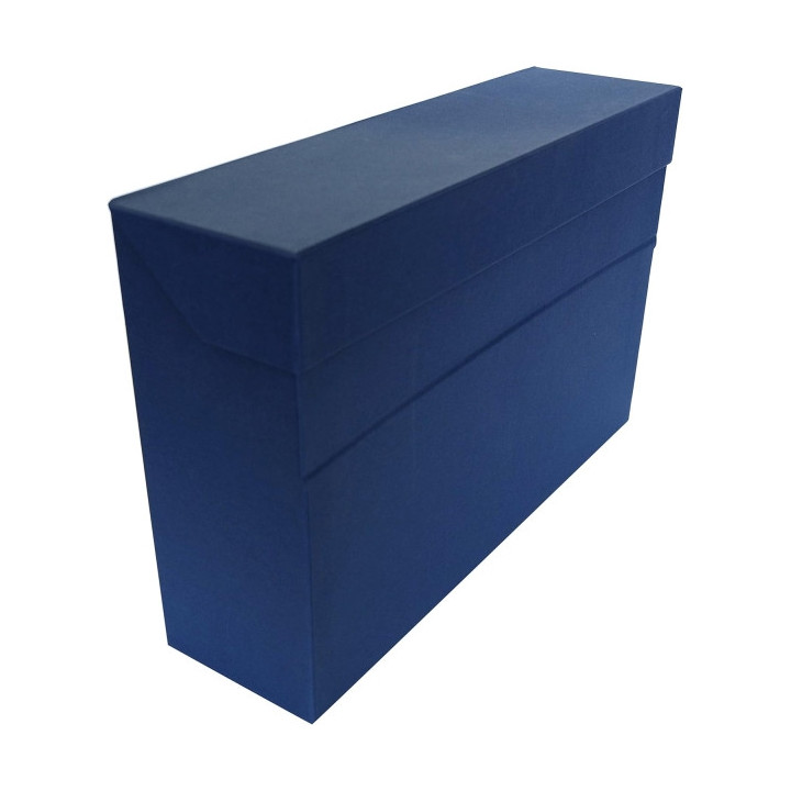 Elba Caja de Transferencia - Carton Forrado con Tela Geltex - Tapa con Cierre de Presion - Solapa Abatible - Medidas 39.6x25.4c