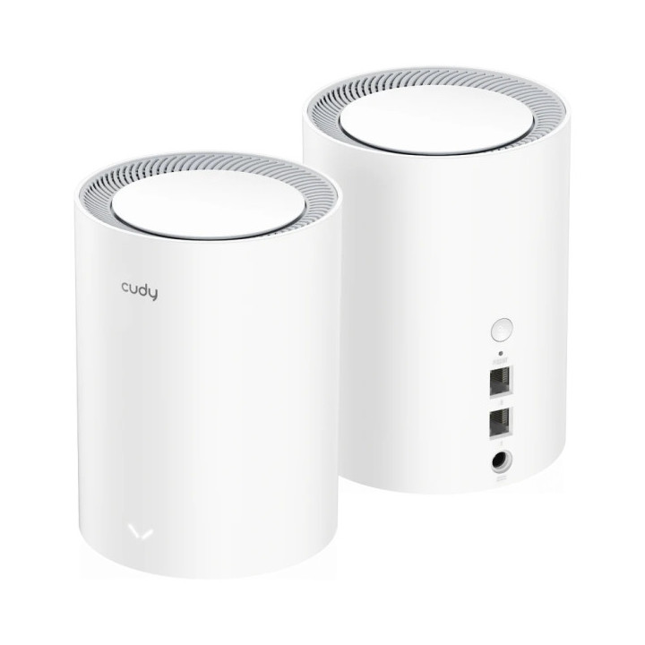 Cudy AX3000 Pack de 2 Sistemas WiFi 6 Mesh AX3000 2.5G Dual Band - Admite Ancho de Banda de 20/40/80/160MHz - 1x Puerto LAN 10/