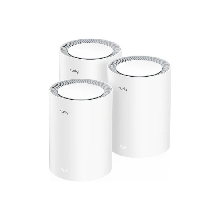 Cudy AX3000 Pack de 3 Sistemas WiFi 6 Mesh AX3000 2.5G Dual Band - Admite Ancho de Banda de 20/40/80/160MHz - 1x Puerto LAN 10/