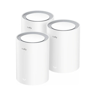 Cudy Pack de 3 Sistemas WiFi Mesh 7 Gigabit Dual Band BE3600 - Velocidad hasta 1000Mbps - 3 Puertos - Antenas Internas - Color