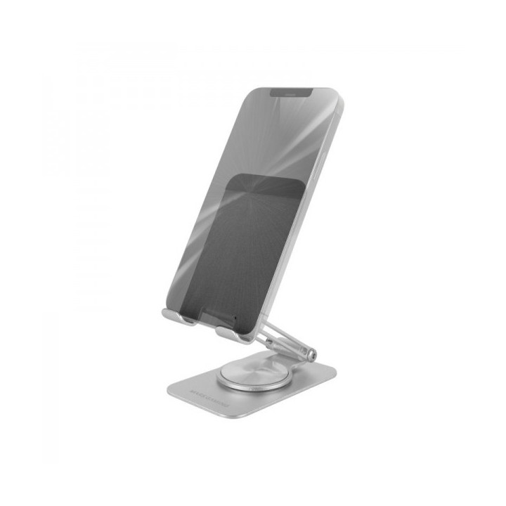 Mars Gaming MA-RSS Soporte para Smartphone - Aluminio ligero - Rotacion 360º - Ajuste altura 180º - Base antideslizante - Col