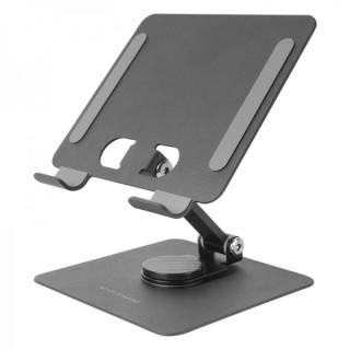 Mars Gaming MA-RST Soporte para Tablets y Convertibles - Acero Resistente - Rotacion 360º - Ajuste de Altura - Base Antidesliz