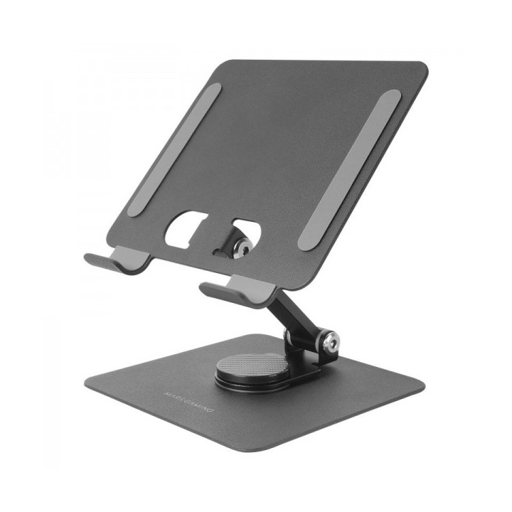 Mars Gaming MA-RST Soporte para Tablets y Convertibles - Acero Resistente - Rotacion 360º - Ajuste de Altura - Base Antidesliz