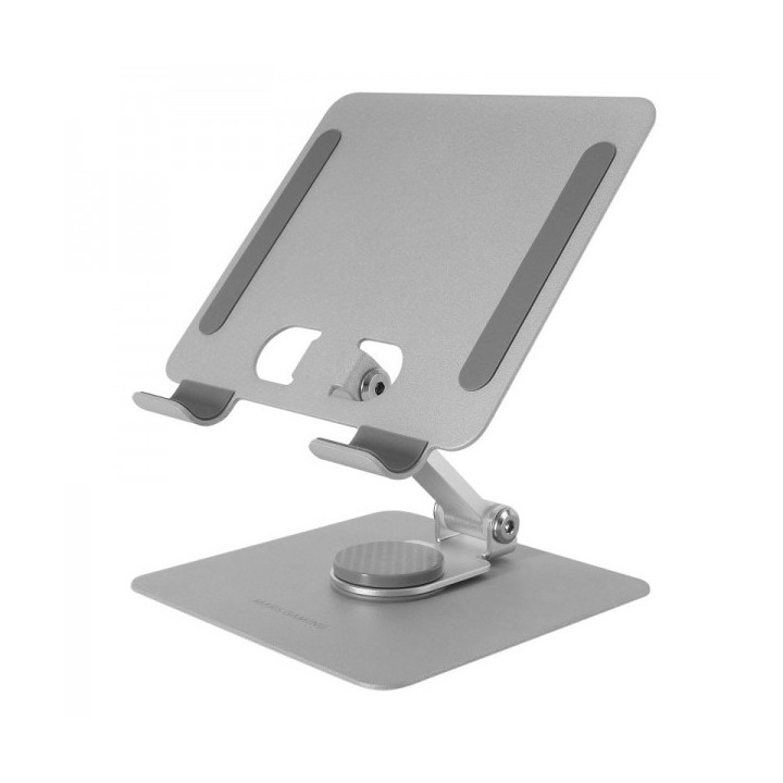 Mars Gaming MA-RST Soporte Tablet Convertible - Acero Resistente - Rotacion 360º - Ajuste Altura 180º - Ultrafino y Plegable