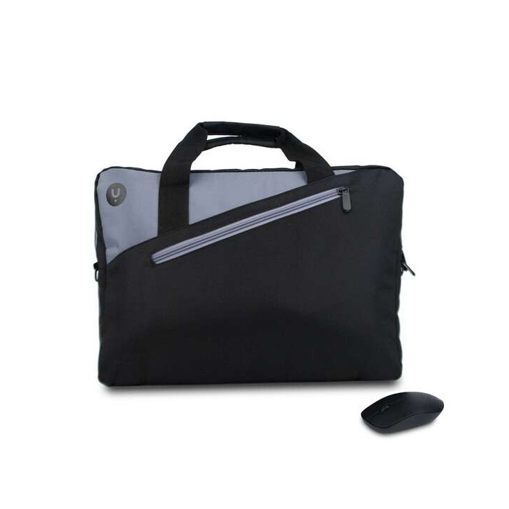 NGS Pack Maletin para Portatil 15.6" + Raton Inalambrico USB 1000dpi 3 Botones - Uso Ambidiestro - Color Negro