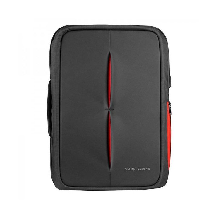 Mars Gaming MB2 Mochila Maletin - Impermeable - Antirrobo con candado TSA - Puerto USB externo - Capacidad para portatil 17.3"