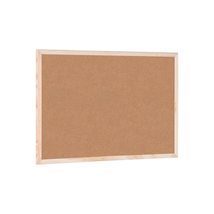 Bi-Office Tablero de Corcho Doble Cara 600x400mm Marco Natural
