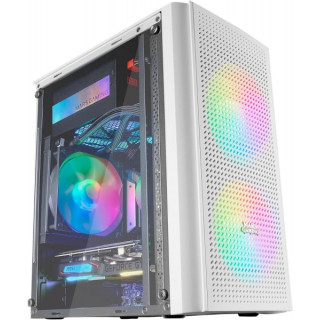 Mars Gaming MC300 Caja Gaming Compacta - Ventana Cristal Templado - Triple Ventilacion - Soporte Refrigeracion Liquida - Ilumin