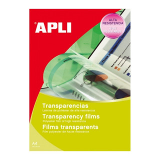 Apli Transparencias de Poliester para Impresoras Inkjet - Alta Calidad de Reproduccion - Gran Claridad - Secado Rapido - Alta R