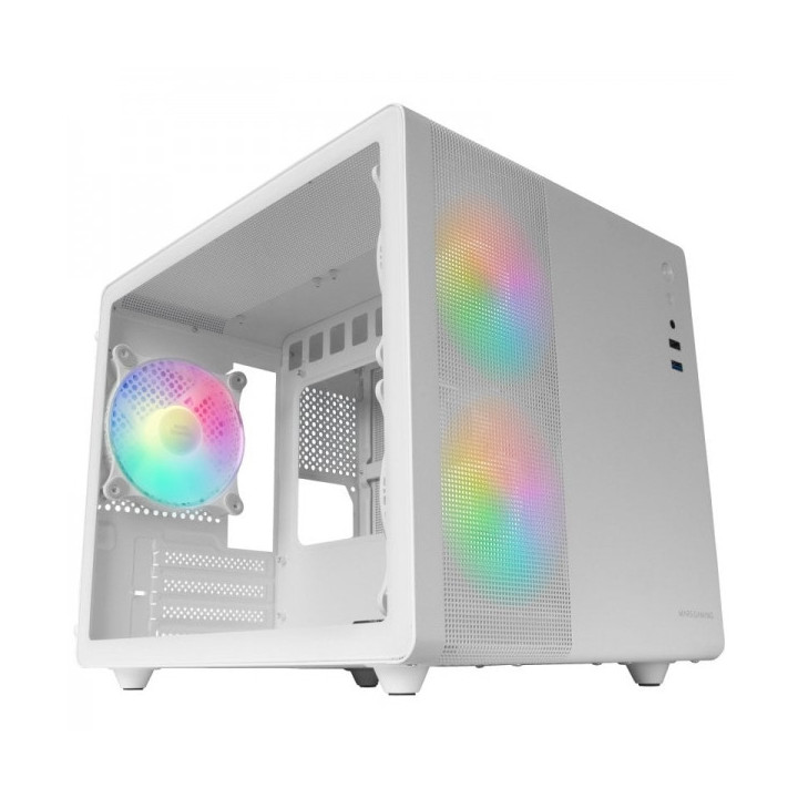 Mars Gaming MC-MPRO Caja Compacta Profesional - Doble Camara - Refrigeracion Triple - Cristal Templado - Panel de Malla - Sopor
