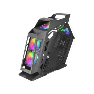 Mars Gaming Controladora Chroma ARGB - Medida en mm: 540x234x500 - Iluminacion Addressable RGB + 39 Modos de Luz - Doble Ventan
