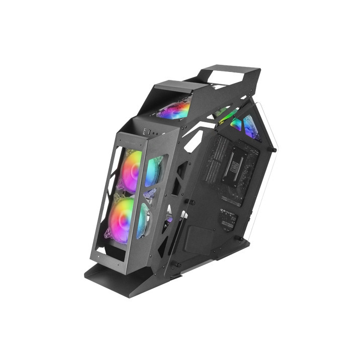 Mars Gaming Controladora Chroma ARGB - Medida en mm: 540x234x500 - Iluminacion Addressable RGB + 39 Modos de Luz - Doble Ventan