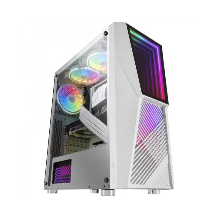 Mars Gaming MC777 Semitorre Gaming Premium - Espejo Infinito ARGB - 17 Modos de Luz - Refrigeracion Avanzada con 2 Ventiladores
