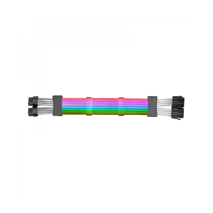 Mars Gaming MCA-16 Extensor de Cable ARGB - 16 LEDs Personalizables - Fibra Optica Ultra Densa - Compatible con Asus Aura Sync