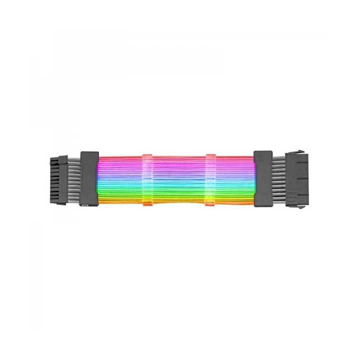 Mars Gaming MCA MCA-24 Extensor de Cable ARGB - 16 LEDs Personalizables - Fibra Optica Ultra Densa - Compatible con Asus Aura S