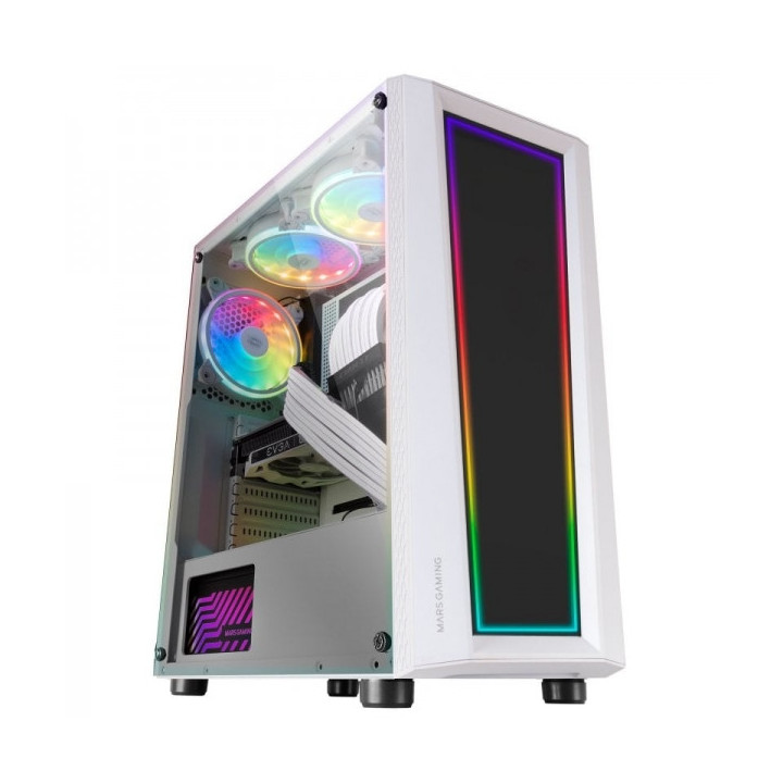 Mars Gaming MC-ART Caja Personalizable - Paneles Dibujables - Iluminacion ARGB 12 Modos - Refrigeracion Avanzada - Compatible c