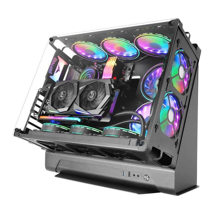 Mars Gaming MCB Custom PC Case - 475x293x443mm - Innovador Formato Custom - Capacidad XL - Estructura modular de doble camara -