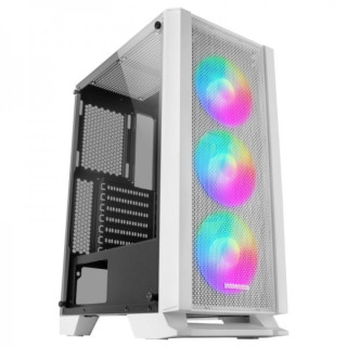 Mars Gaming MC-C Semitorre Gaming - Iluminacion FRGB - Ventana Cristal Templado - Soporte Refrigeracion Liquida - Compatible AT