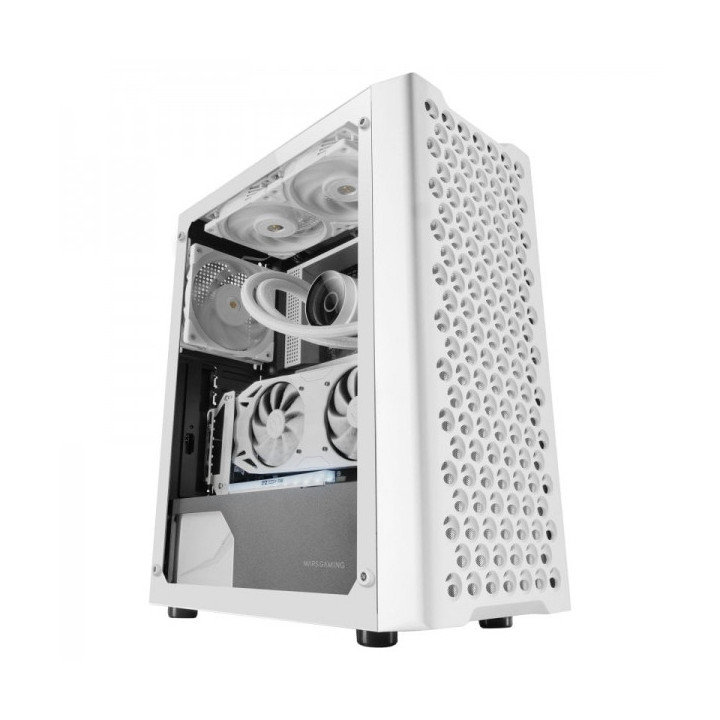 Mars Gaming MC-iPRO Semitorre Profesional - Cristal Templado - Rejilla 3D - Soporte ATX - Refrigeracion Avanzada - Conectividad
