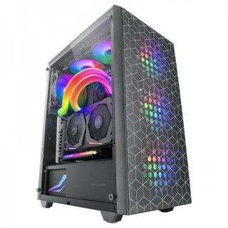 Mars Gaming MC-MAG Caja Gaming - Doble Rejilla Magnetica - Cristal Templado - 3 Ventiladores RGB - Soporte Refrigeracion Liquid