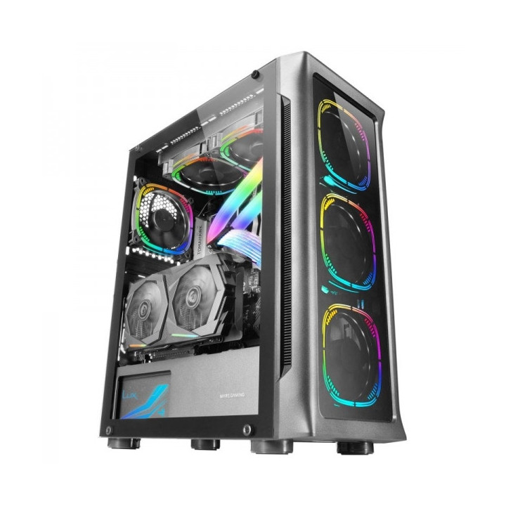 Mars Gaming MC-Neo Torre Gaming Premium - Refrigeracion CPU FREEZER - 4 Ventiladores ARGB - Cristal Templado - Soporte E-ATX -