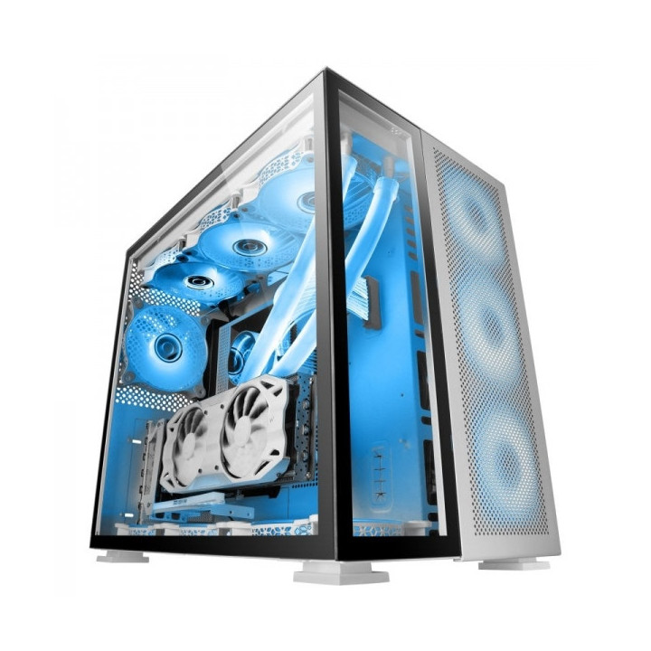 Mars Gaming MC-NOVA Caja Gaming - Aluminio Aeroespacial - Doble Cristal Templado - Soporte 12 Ventiladores - Estructura Modular